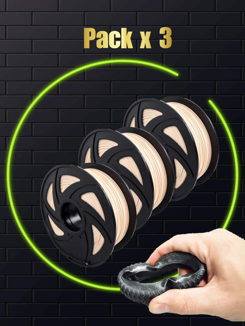Pack3 Filamentos TPU Ortur